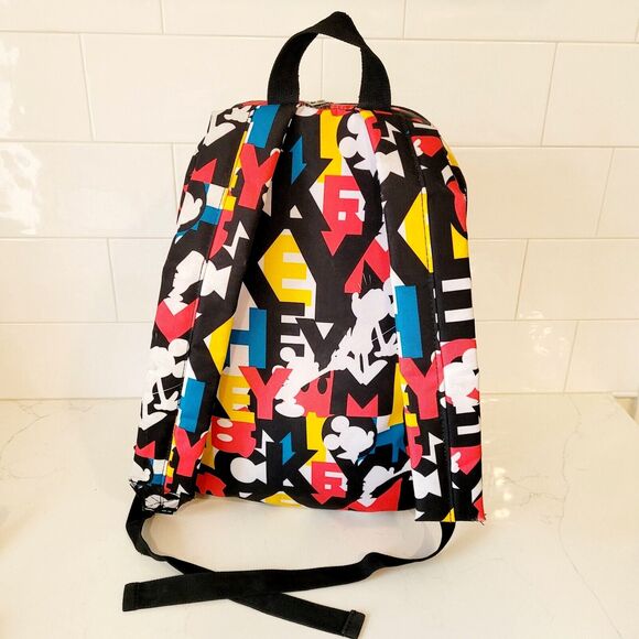 DISNEY PARKS EXCLUSIVE  Mickey Mouse Motif 16" Backpack Full Size READ - Picture 3 of 16